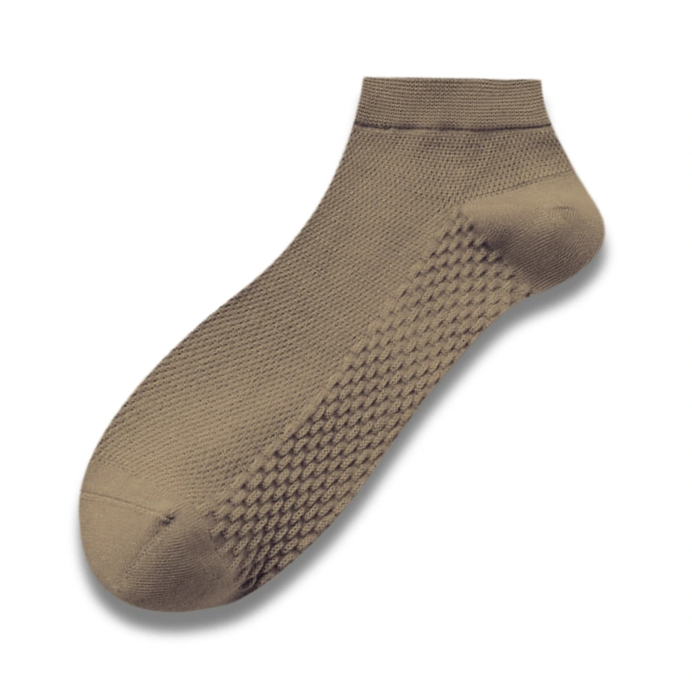 Beige Ankle Length Socks for Men
