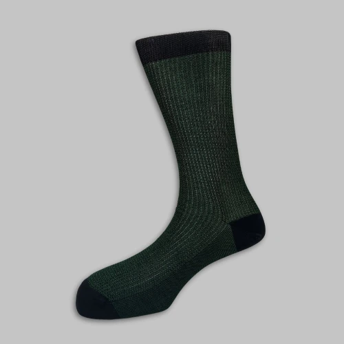Green Crew Length Socks for Men