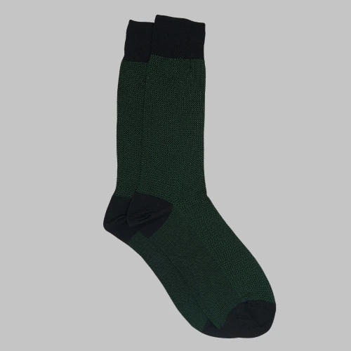 Green Crew Length Socks for Men