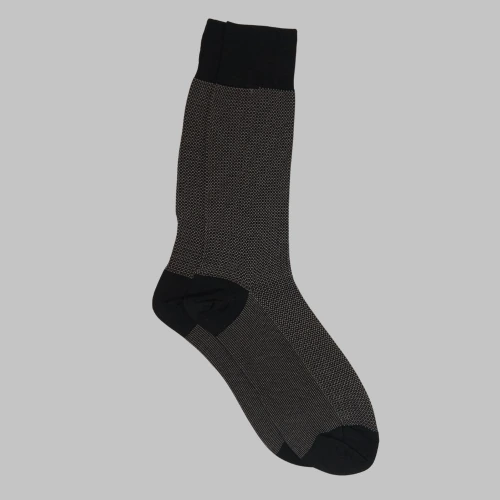 Black Crew Length Socks for Men