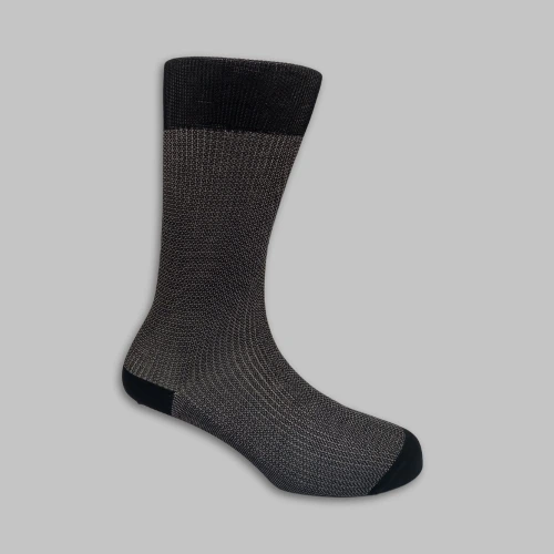 Black Crew Length Socks for Men