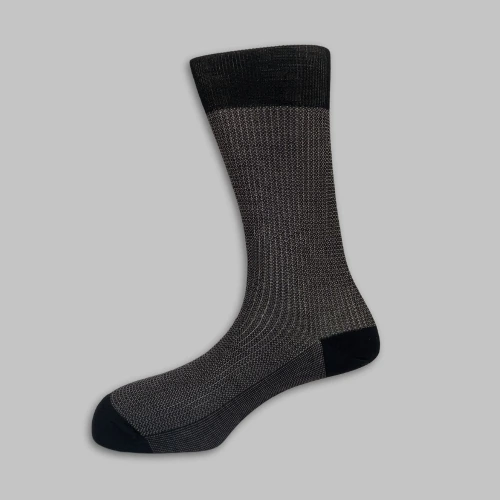 Black Crew Length Socks for Men