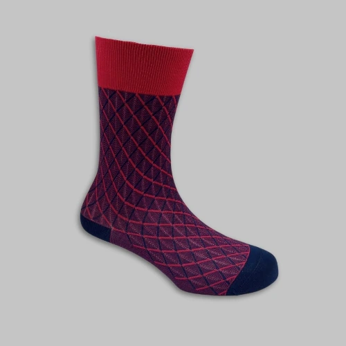 Pink Crew Length Socks for Men
