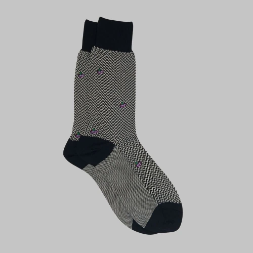 Black Crew Length Socks for Men