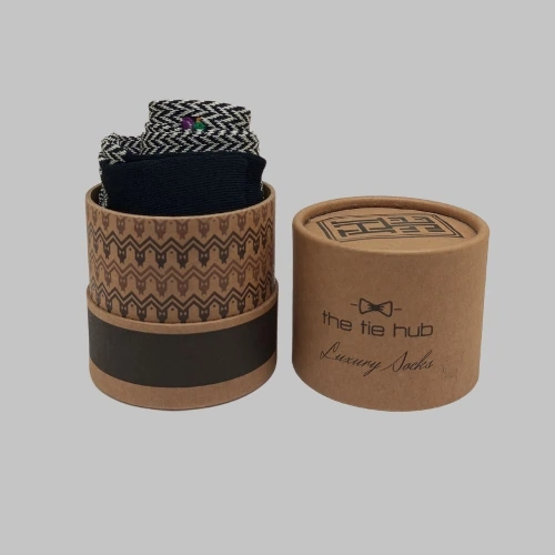 Black Crew Length Socks for Men