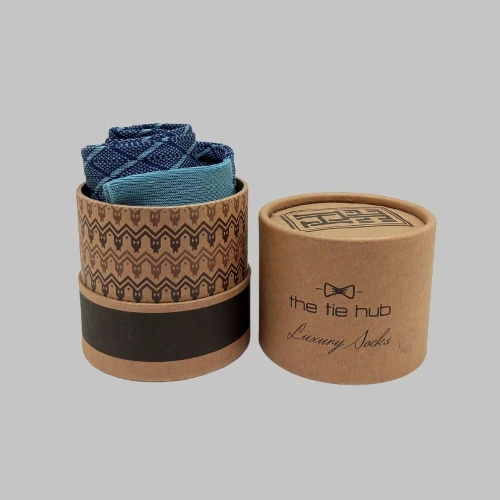 Blue Crew Length Socks for Men