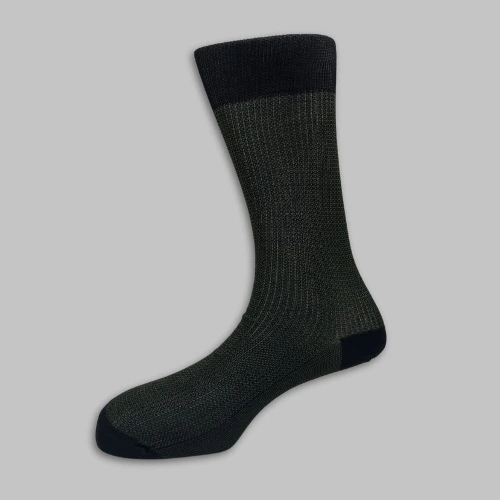 Green Crew Length Socks for Men