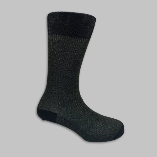 Green Crew Length Socks for Men