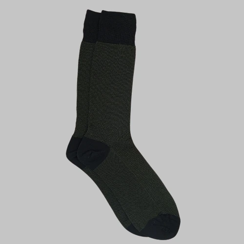Green Crew Length Socks for Men
