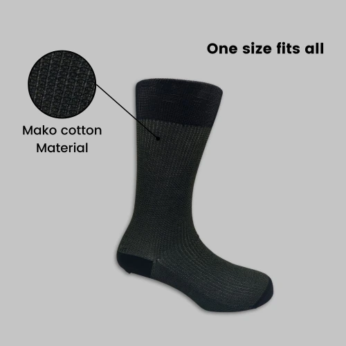 Green Crew Length Socks for Men
