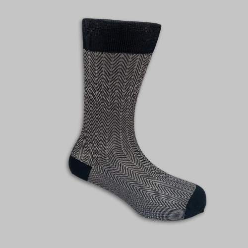 Navy Blue Crew Length Socks for Men