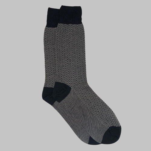 Navy Blue Crew Length Socks for Men