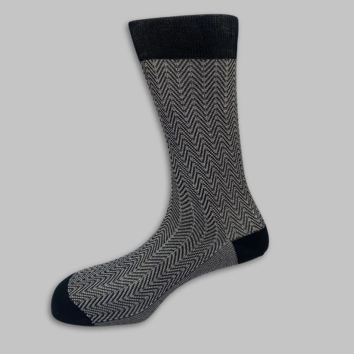 Navy Blue Crew Length Socks for Men