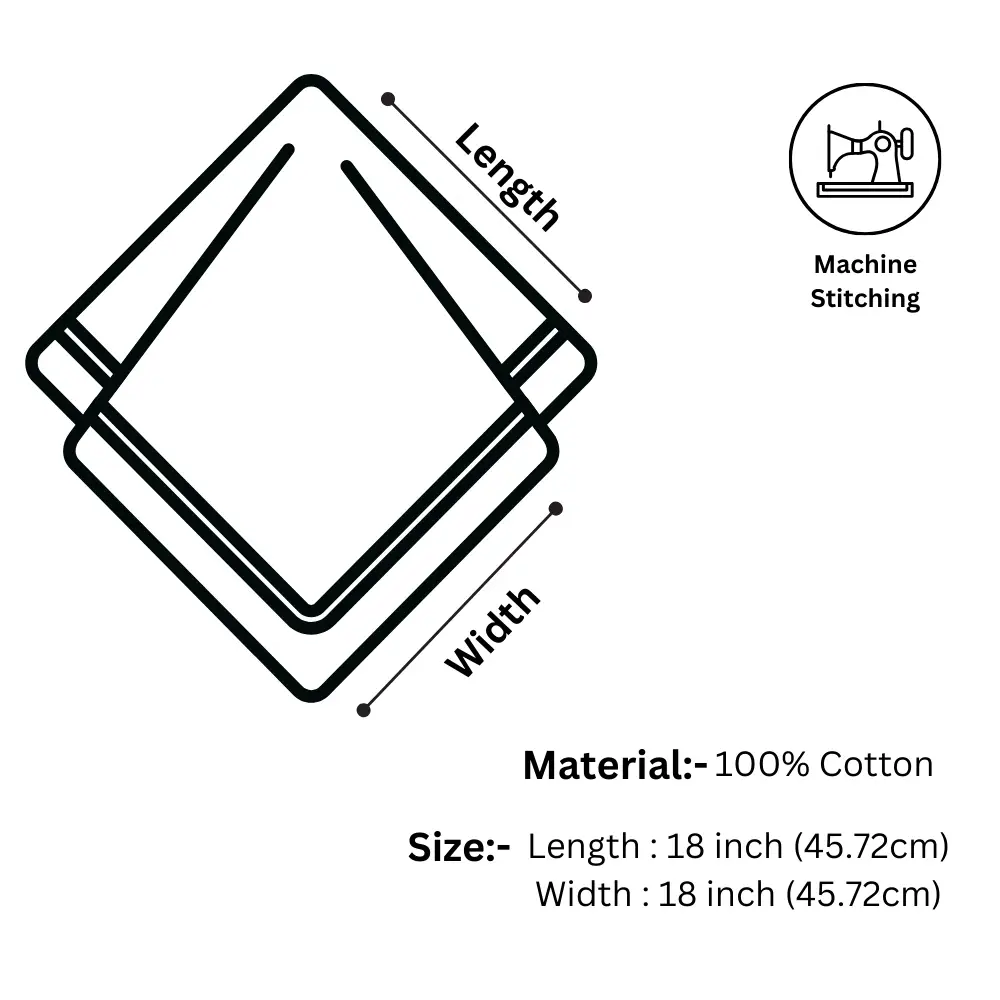 Milky White Subtle Stripe Pattern set 100% Cotton Handkerchiefs for Men