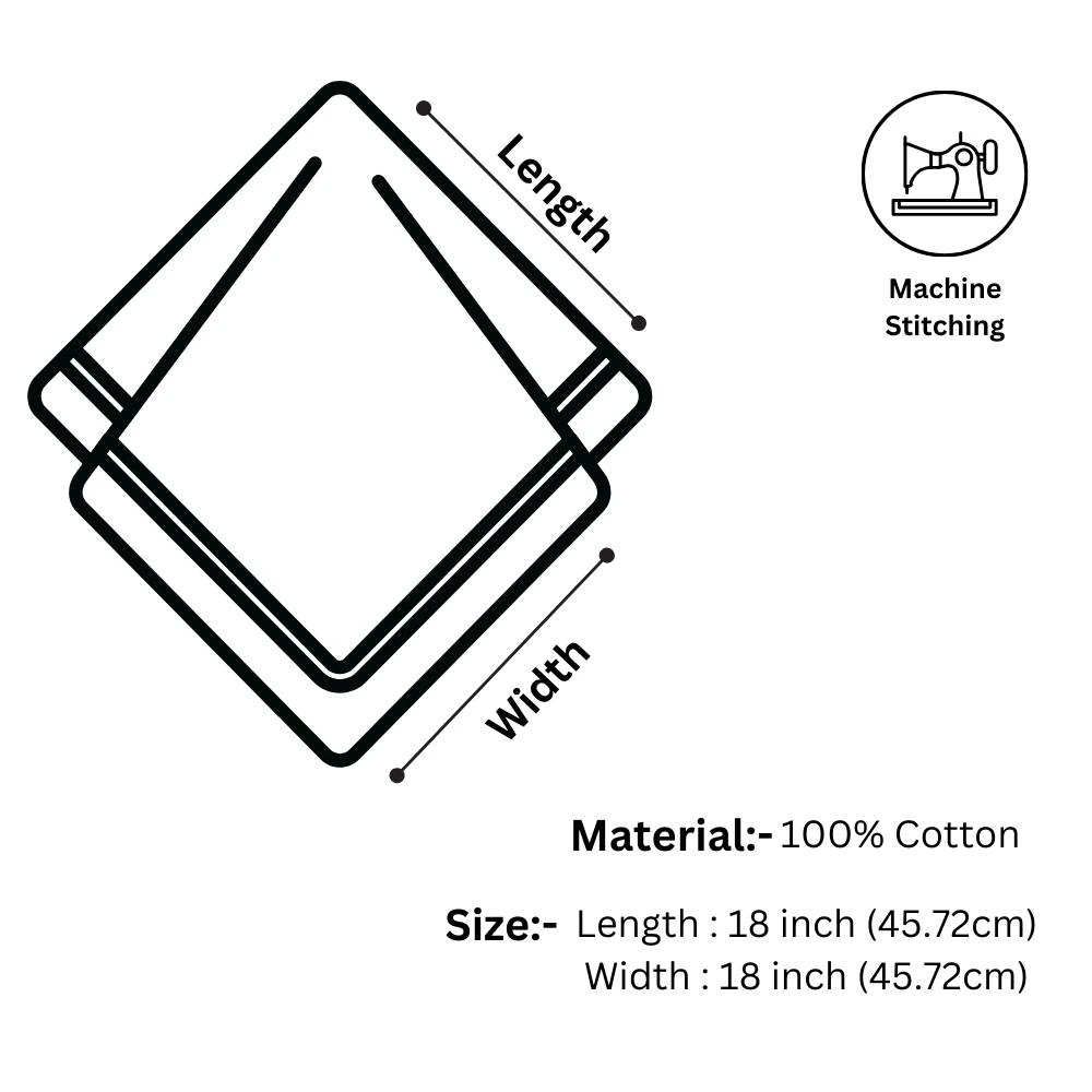 100% Cotton Handkerchief with Multi for Men