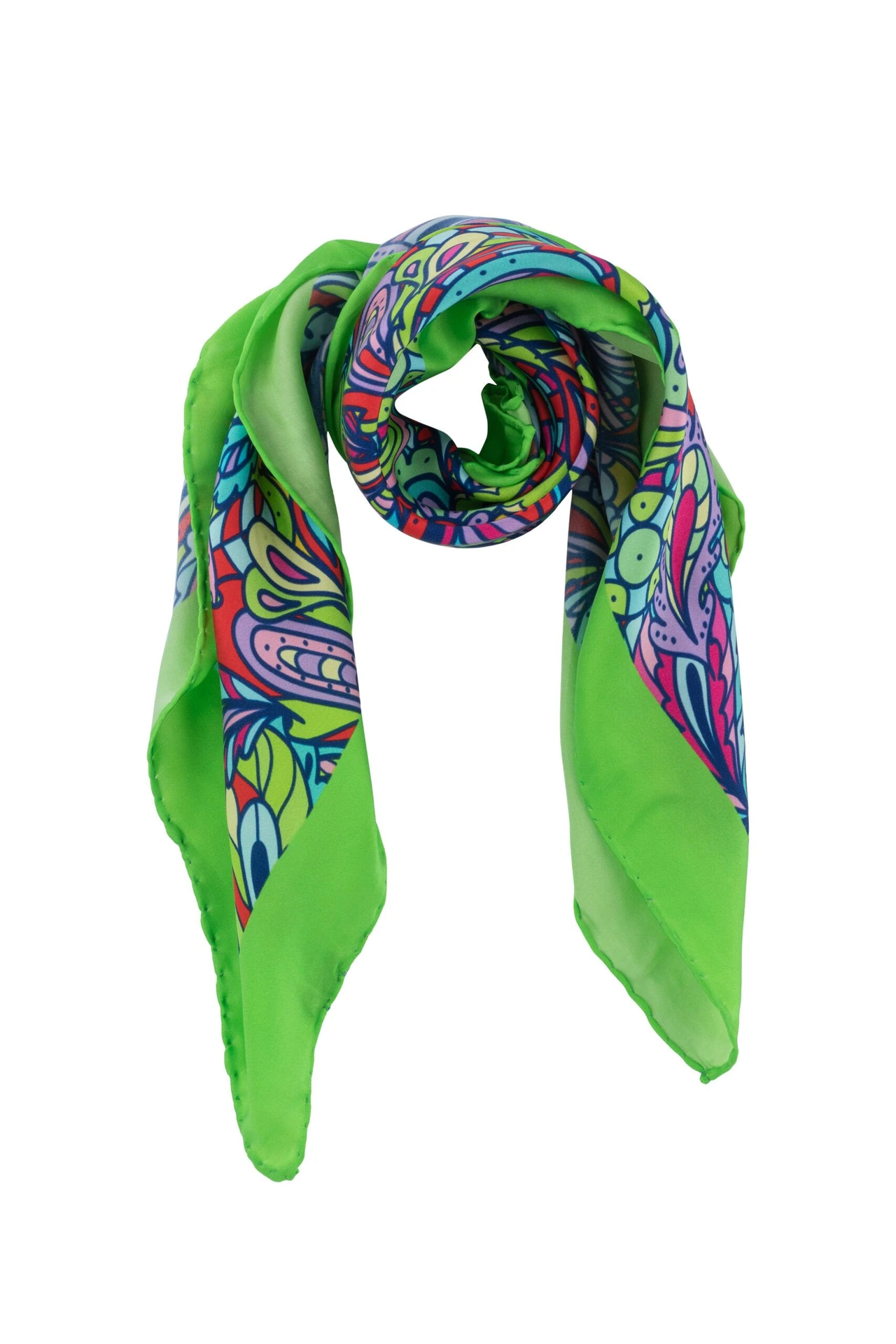 Psychedelic Paisley Multicolor Neckerchief for Men