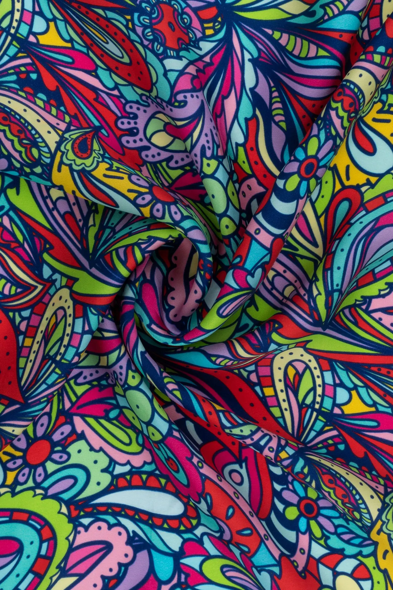 Psychedelic Paisley Multicolor Neckerchief for Men