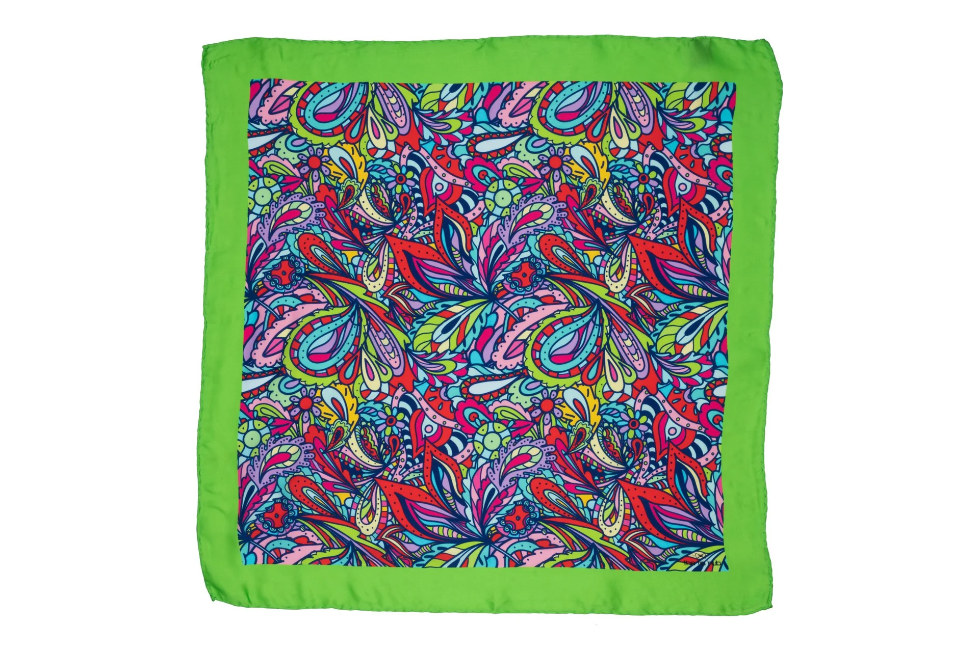 Psychedelic Paisley Multicolor Neckerchief for Men