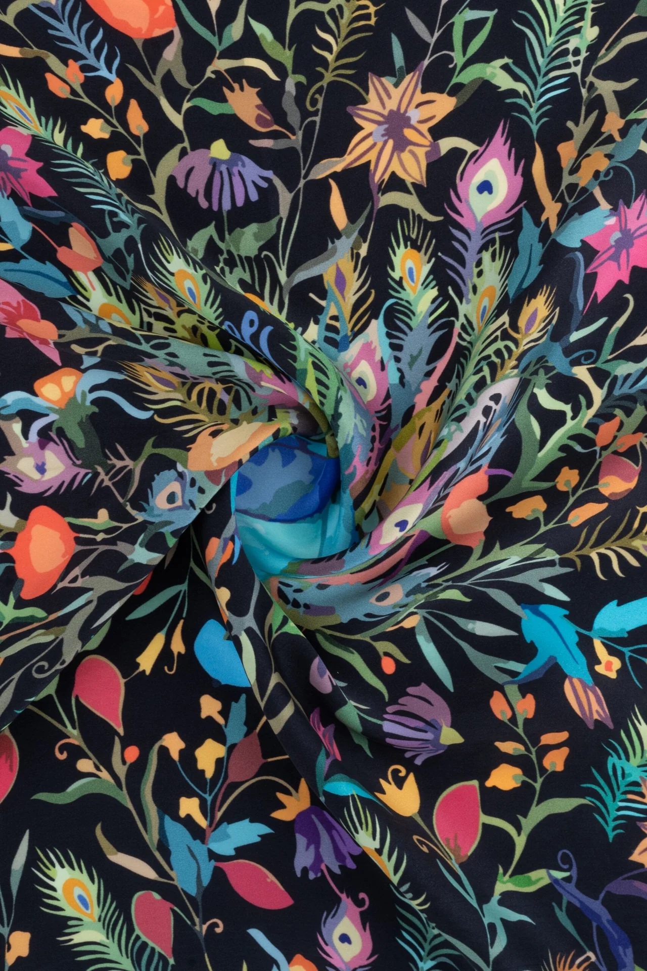Peacock Multicolor Neckerchief for Men