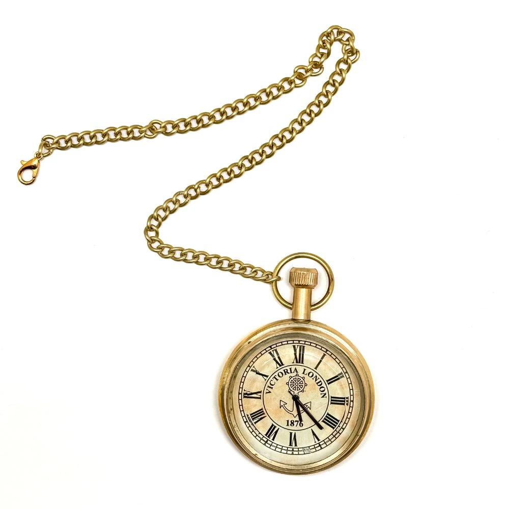 Classic Vintage Gold Chain Pocket Watch for Men