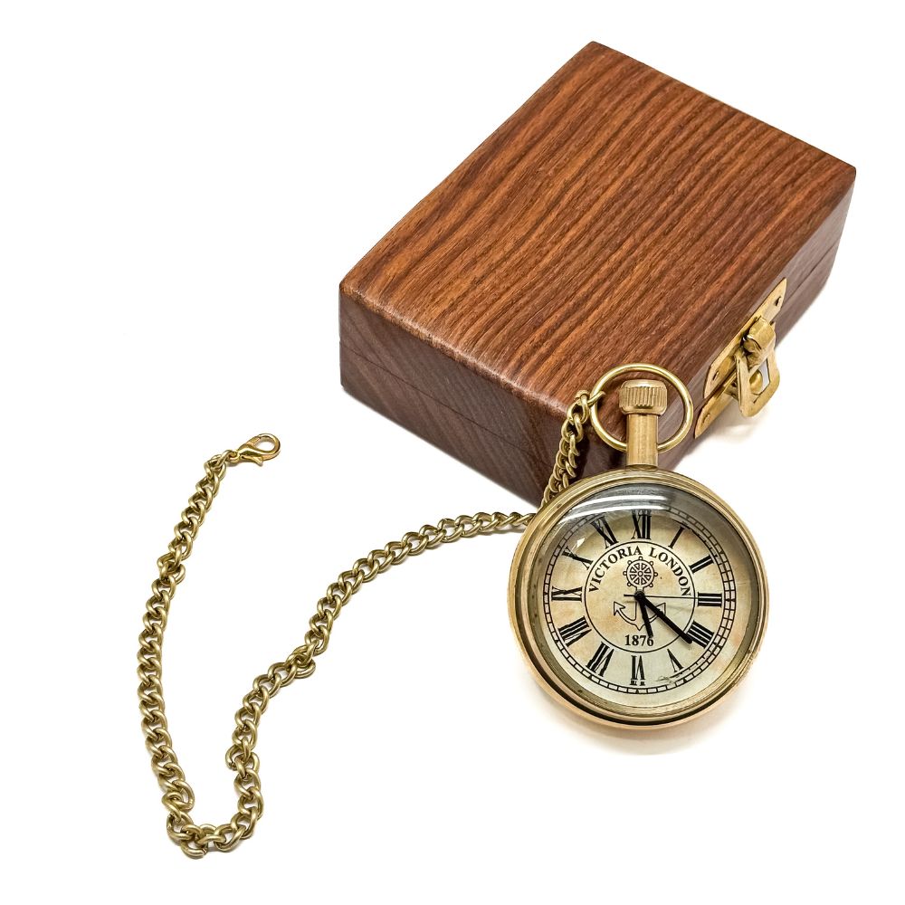 Classic Vintage Gold Chain Pocket Watch for Men