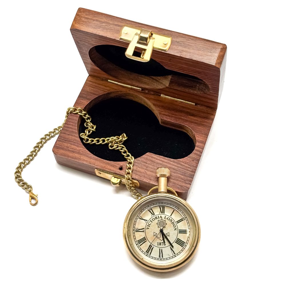 Classic Vintage Gold Chain Pocket Watch for Men