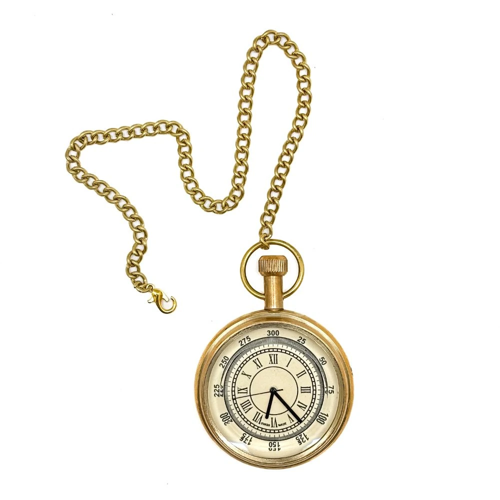 Vinatge Roman Numeral Gold Chain Pocket Watch for Men