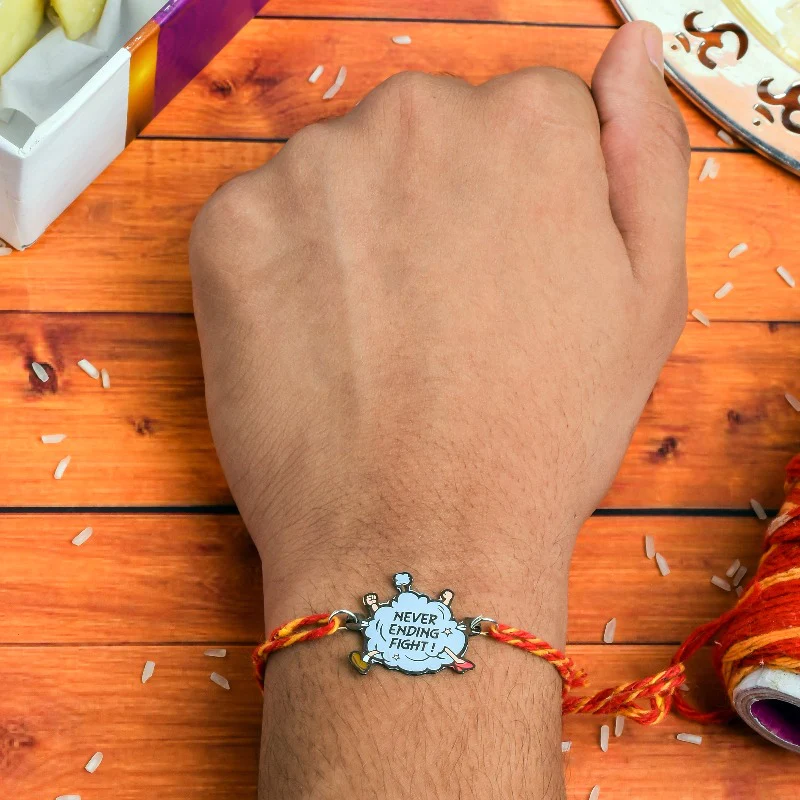Never Ending Fight Brass Rakhi