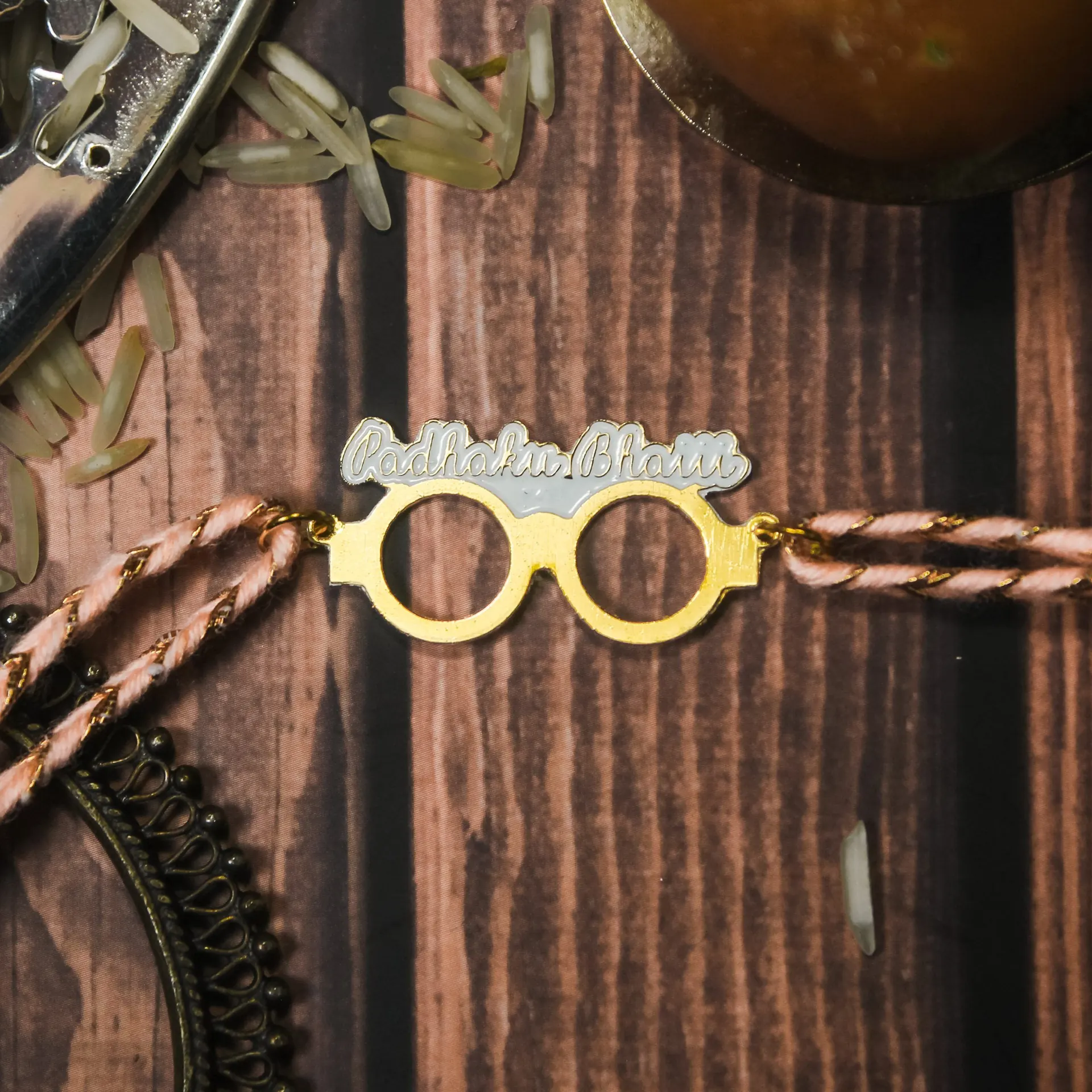 The Padhaku Bhai Brass Rakhi