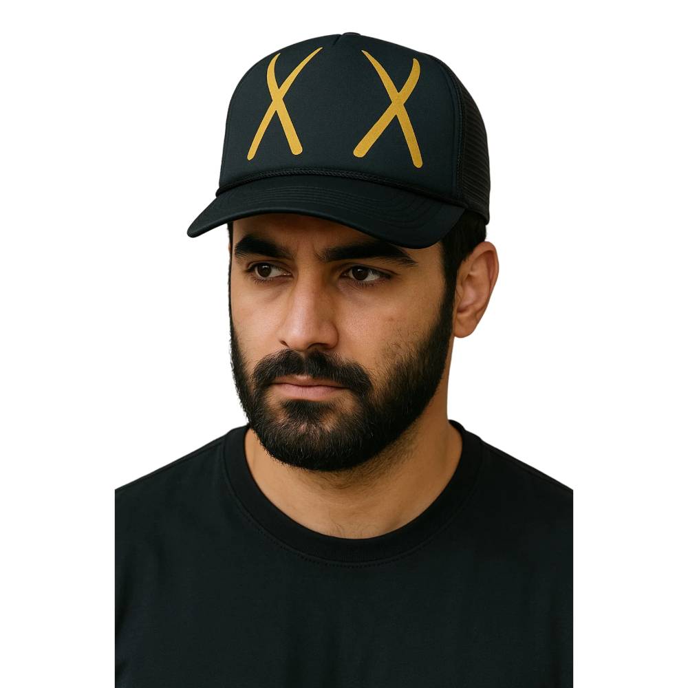 Black Trucker Cap for Men