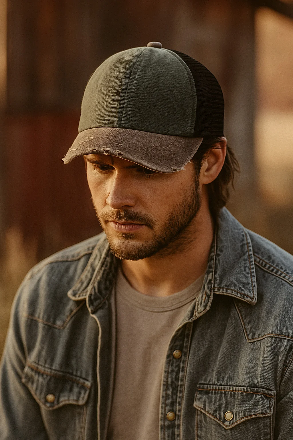 Charcoal Trucker Cap for Men