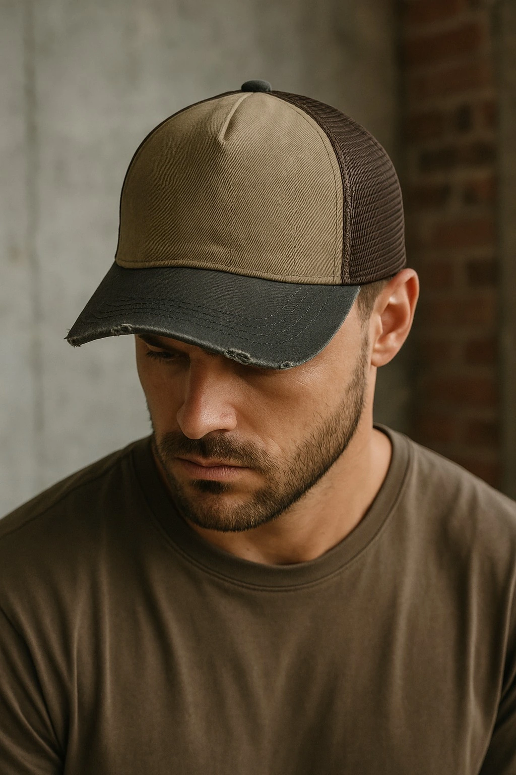 Brown Trucker Cap for Men