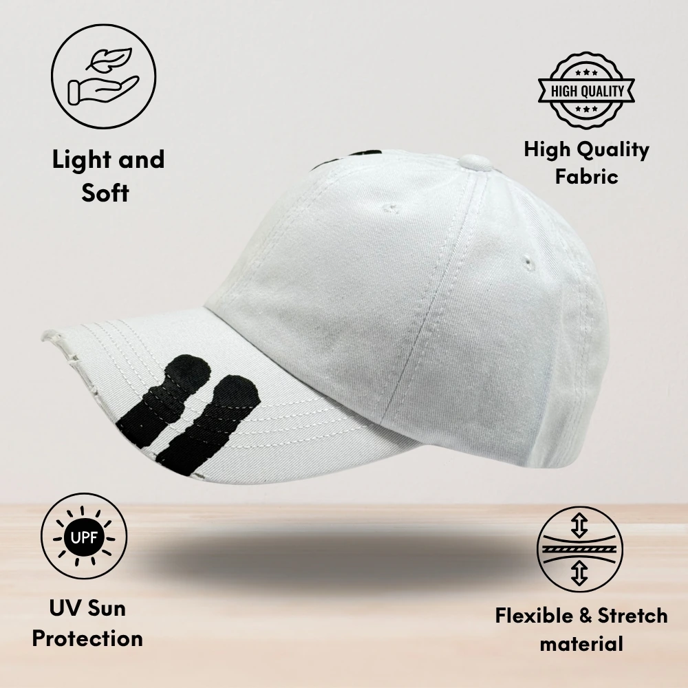 White Baseball Cap for Men