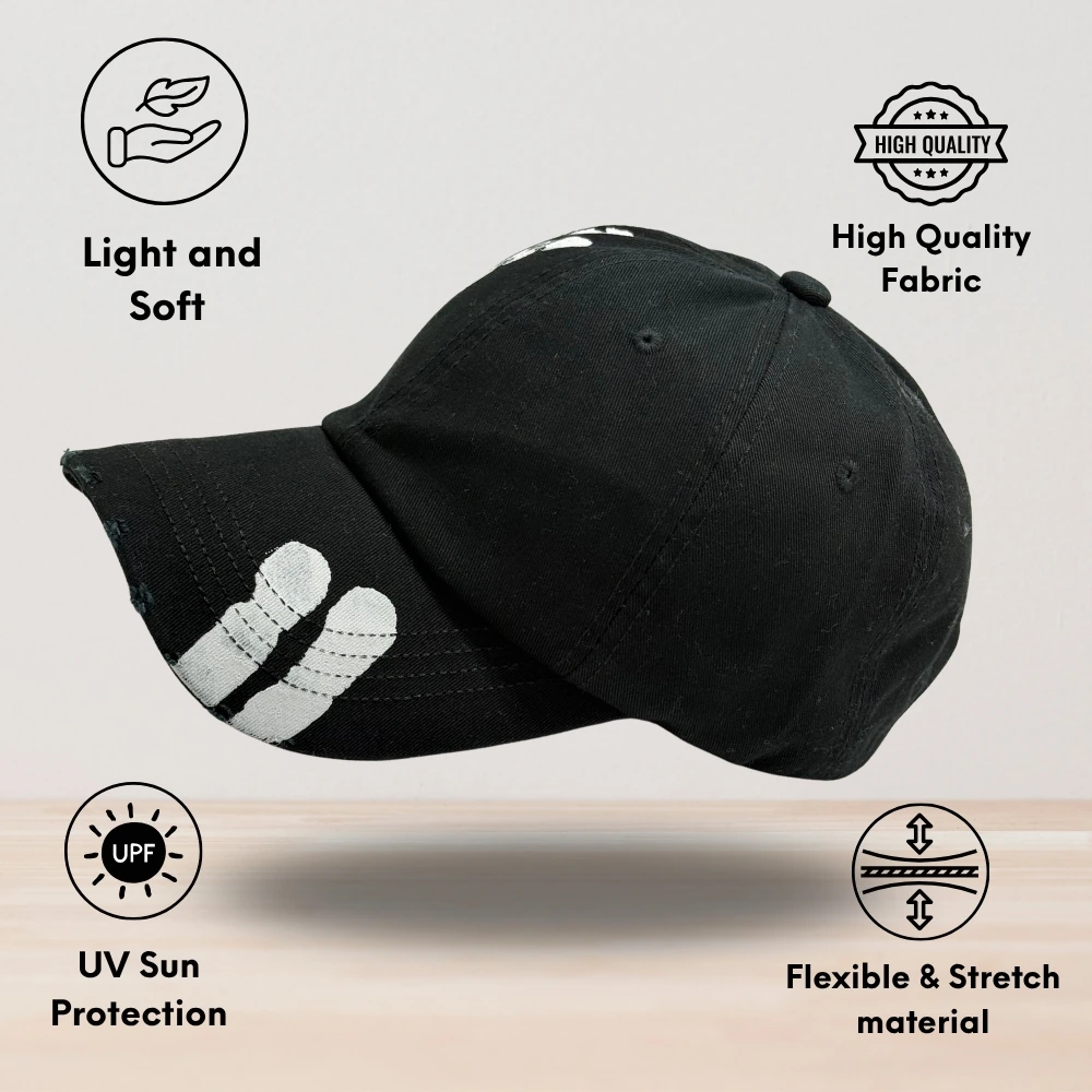 Black Baseball Cap for Men