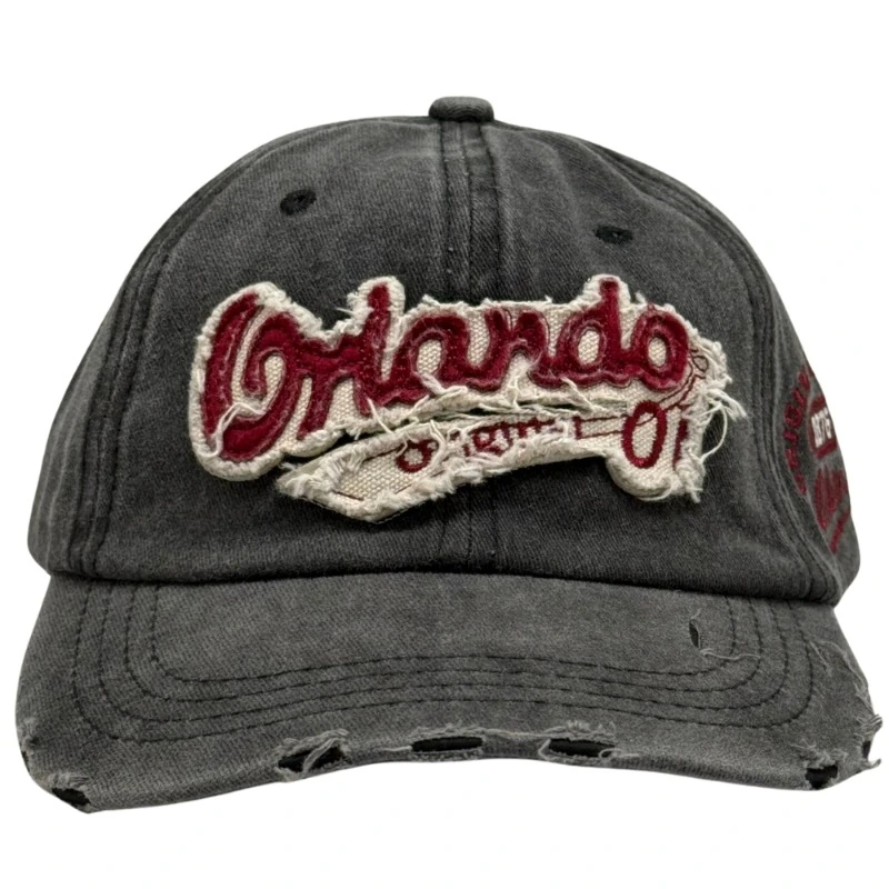 Charcoal Black Baseball Cap for Men