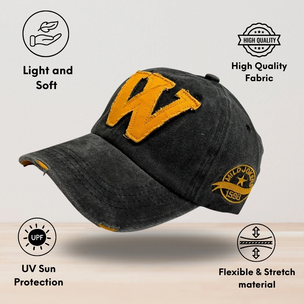 Charcoal Black Baseball Cap for Men