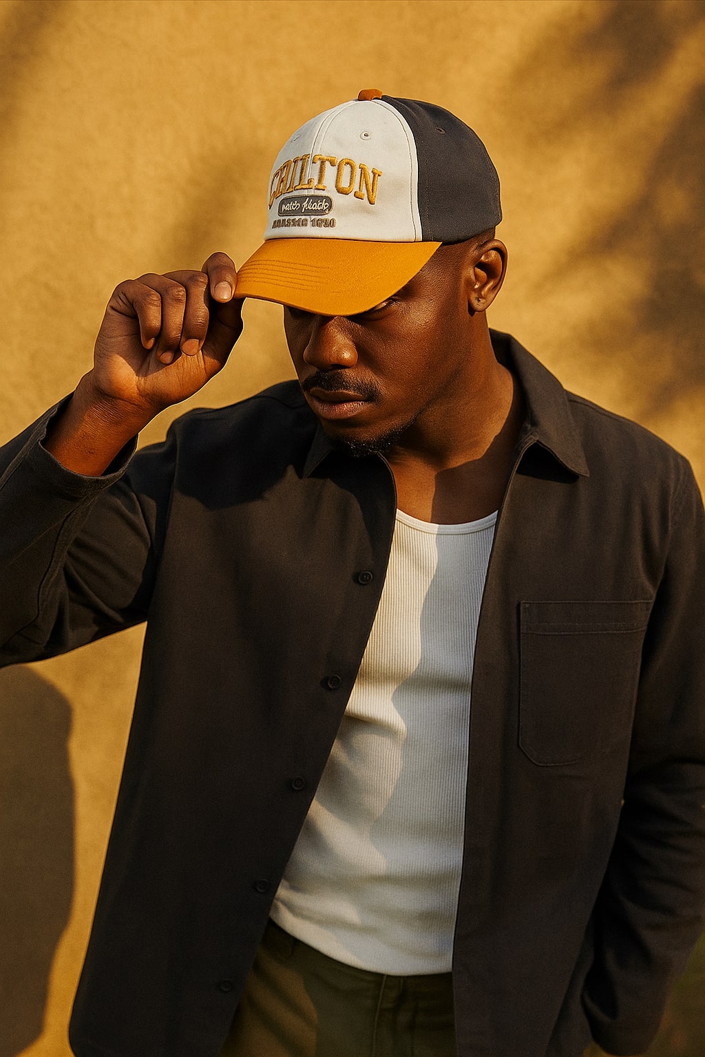 Yellow Baseball Cap for Men