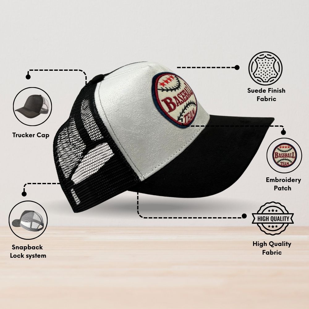 White Trucker Cap for Men