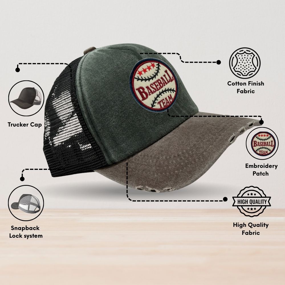 Charcoal Trucker Cap for Men