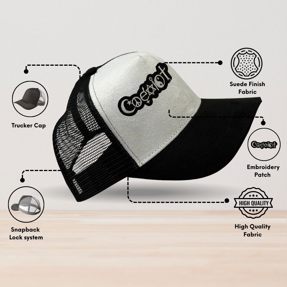 White Trucker Cap for Men