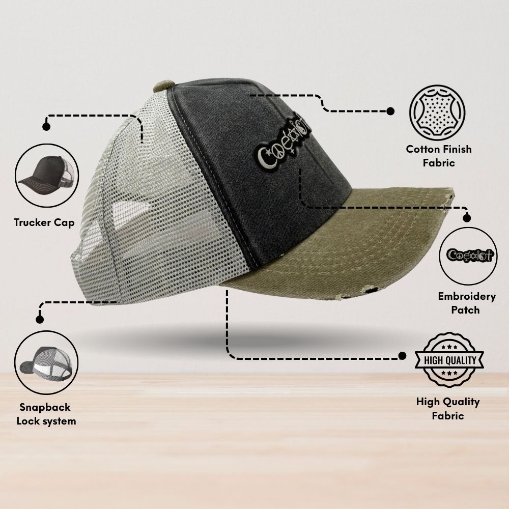 Charcoal Trucker Cap for Men