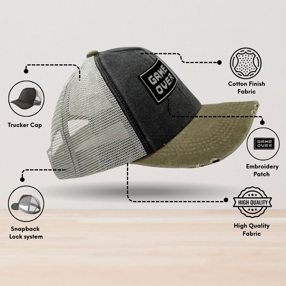 Charcoal Trucker Cap for Men