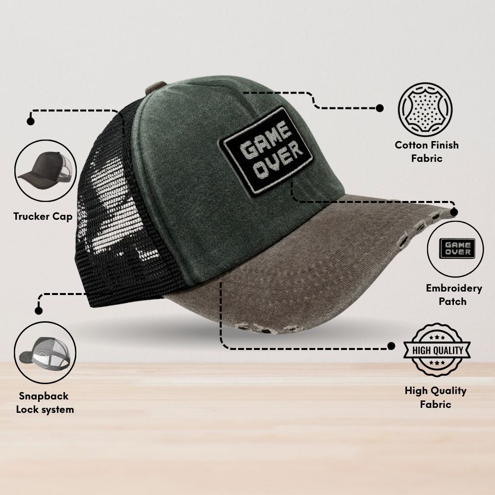 Charcoal Trucker Cap for Men