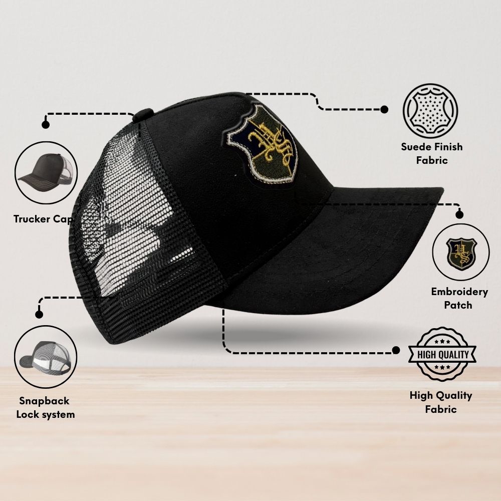 Black Trucker Cap for Men