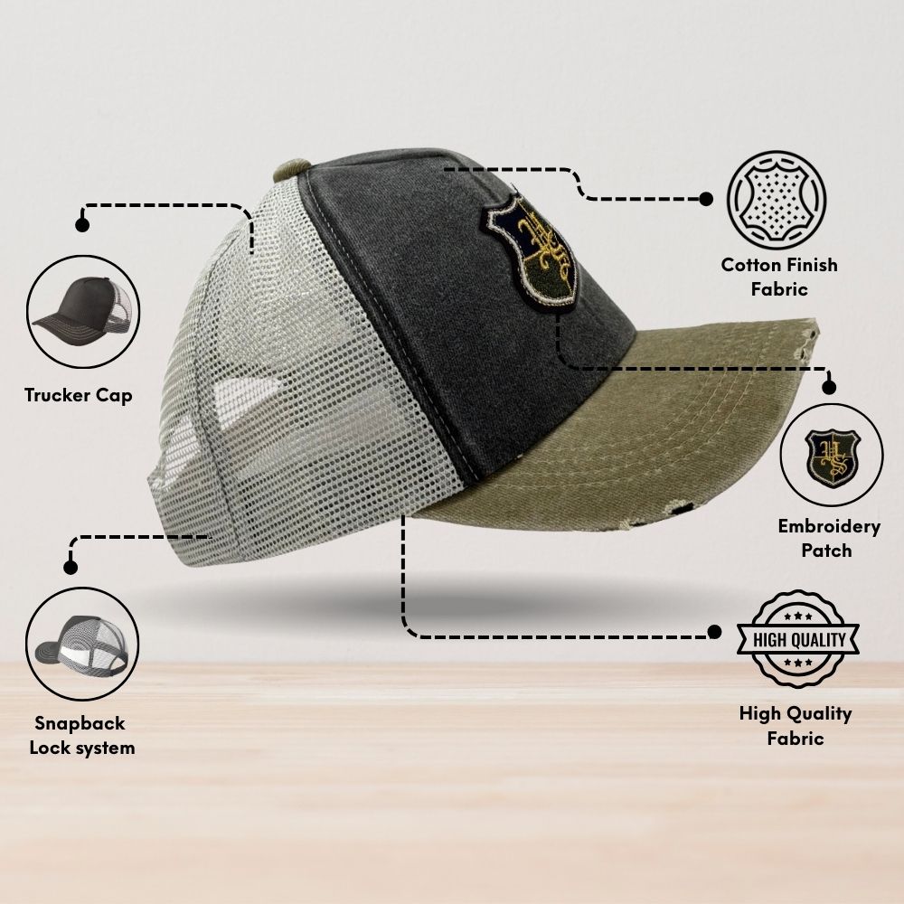Charcoal Trucker Cap for Men