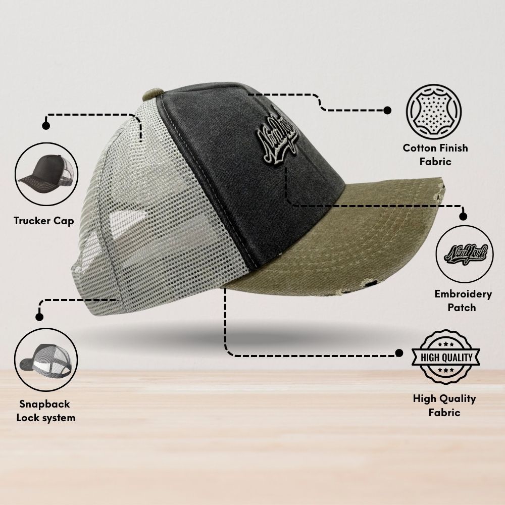 Charcoal Trucker Cap for Men