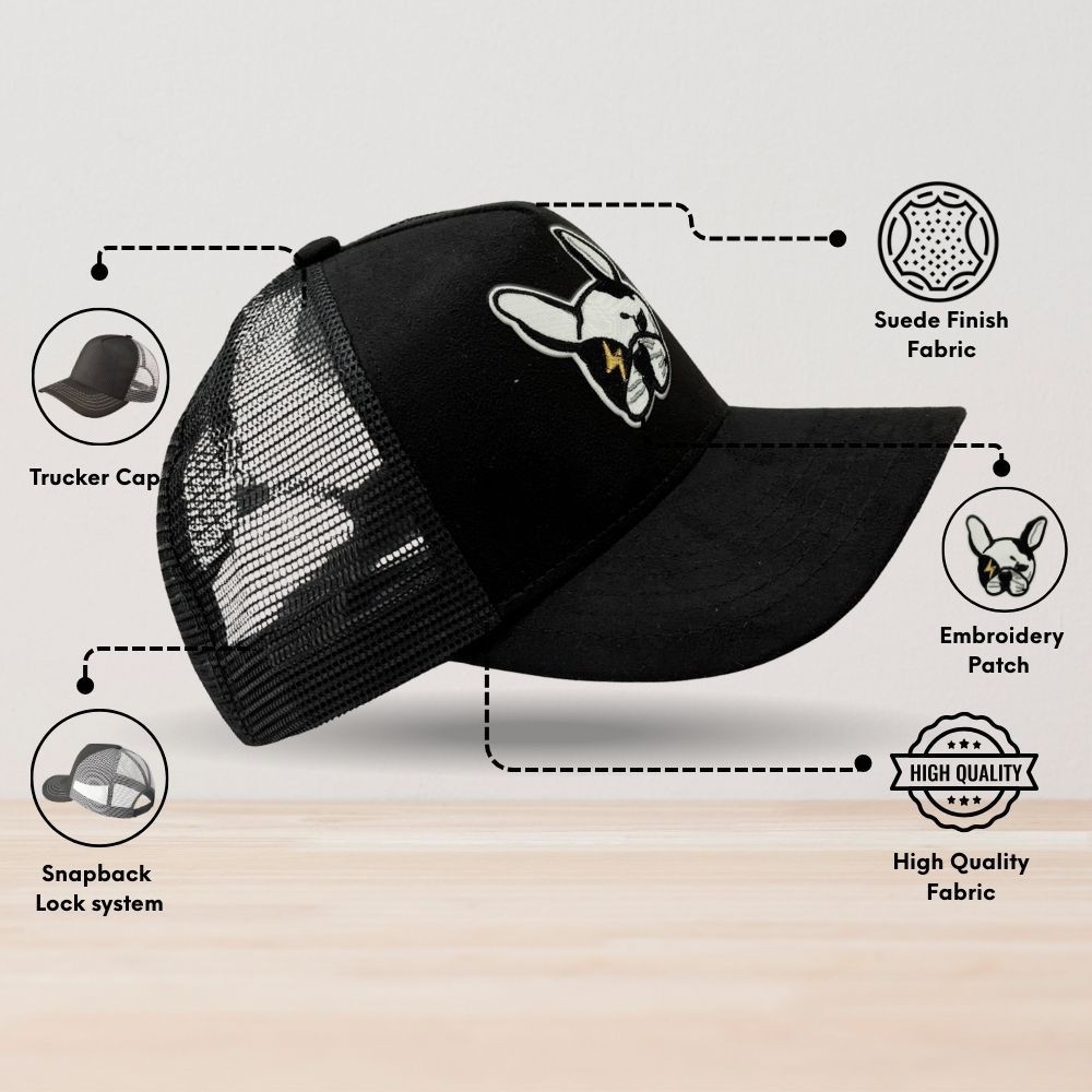 Black Trucker Cap for Men
