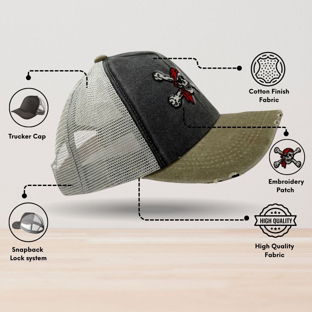 Charcoal Trucker Cap for Men