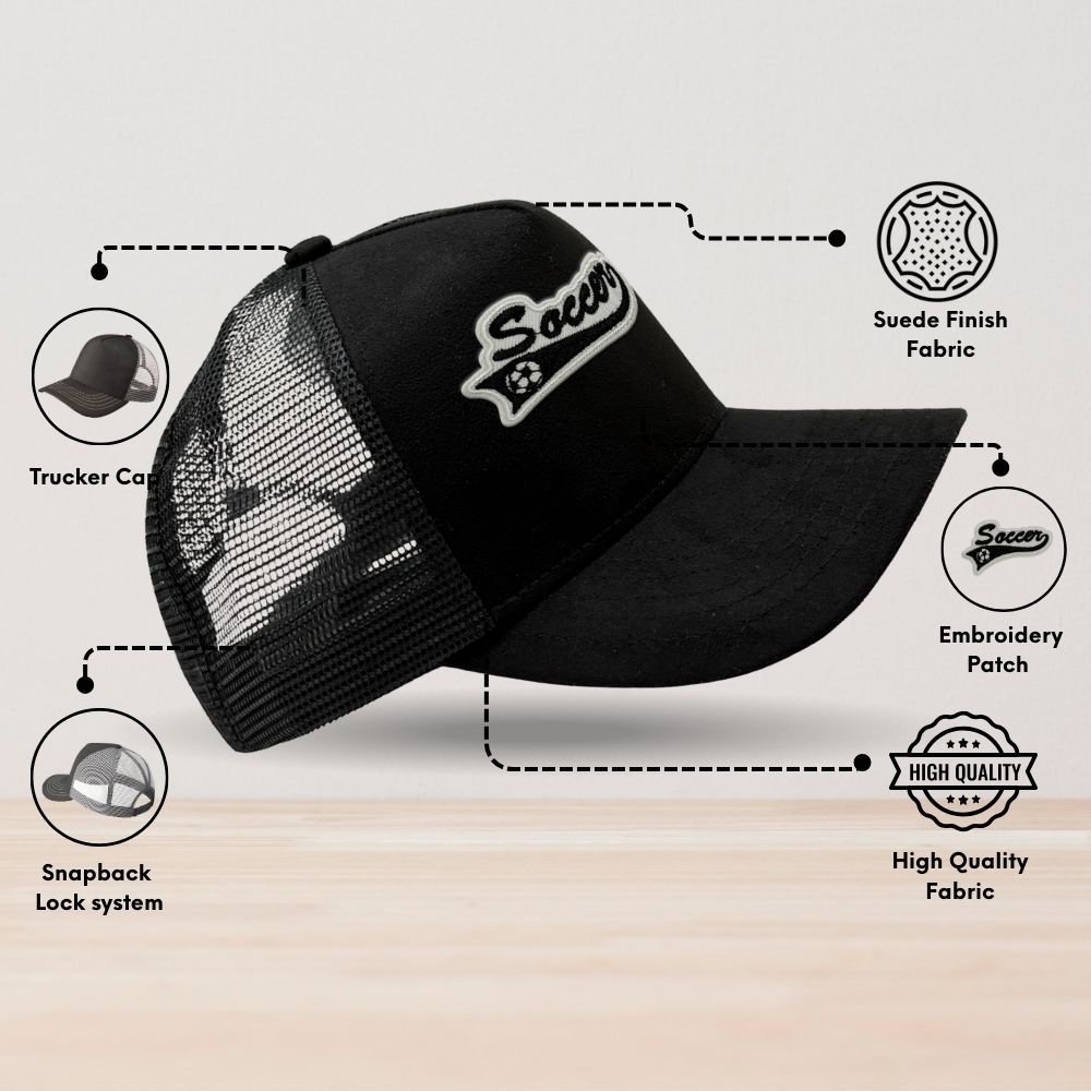 Black Trucker Cap for Men