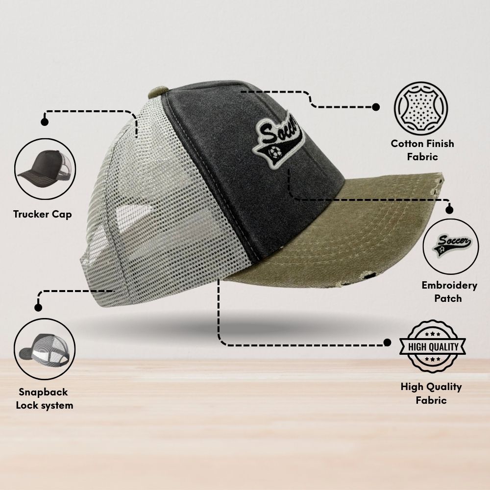 Charcoal Trucker Cap for Men